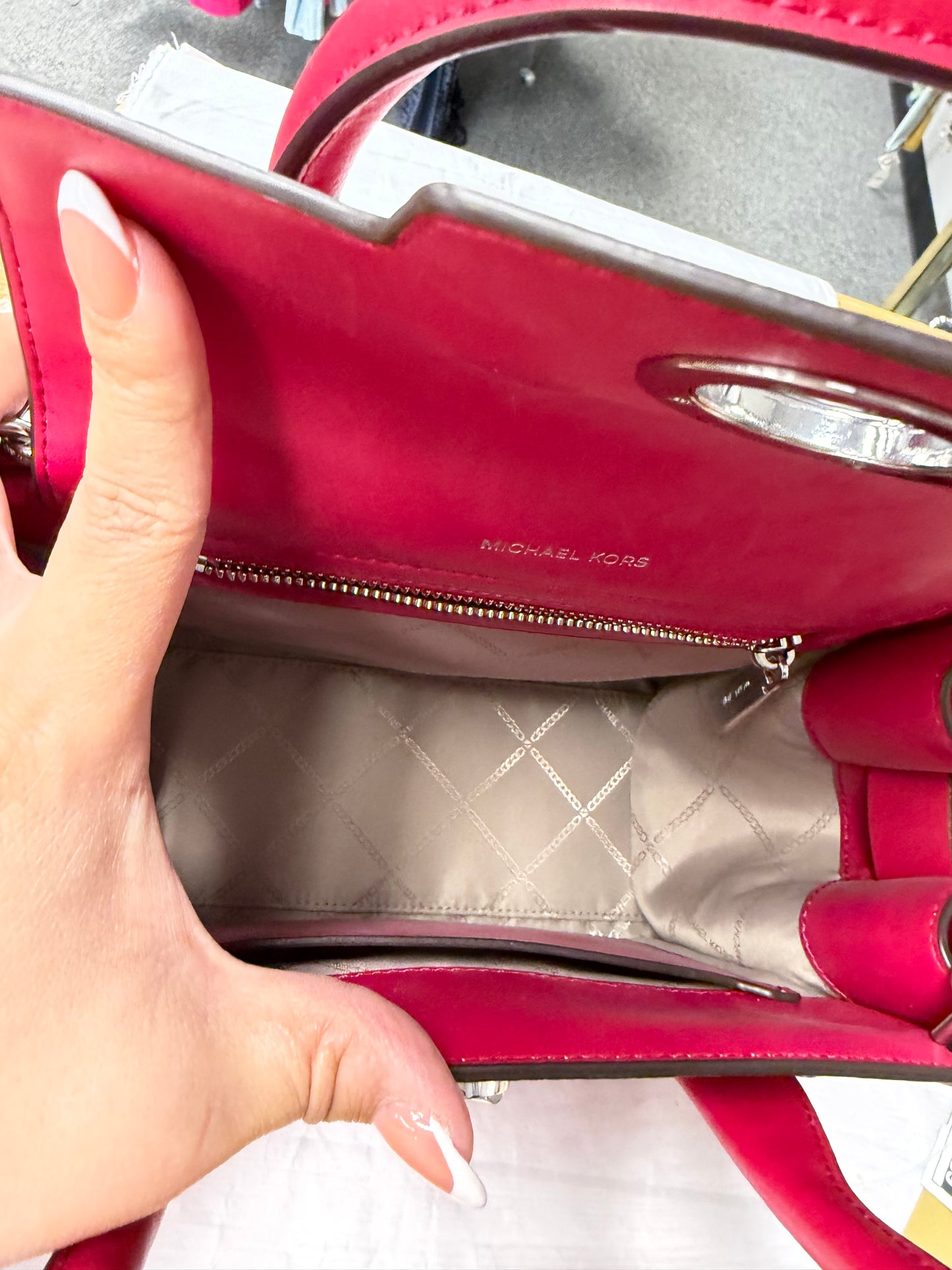 Handbag Designer By Michael Kors In Pink, Size:Medium