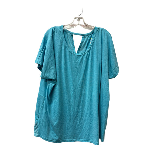 Athletic Top Ss By Tek Gear In Blue, Size:1X