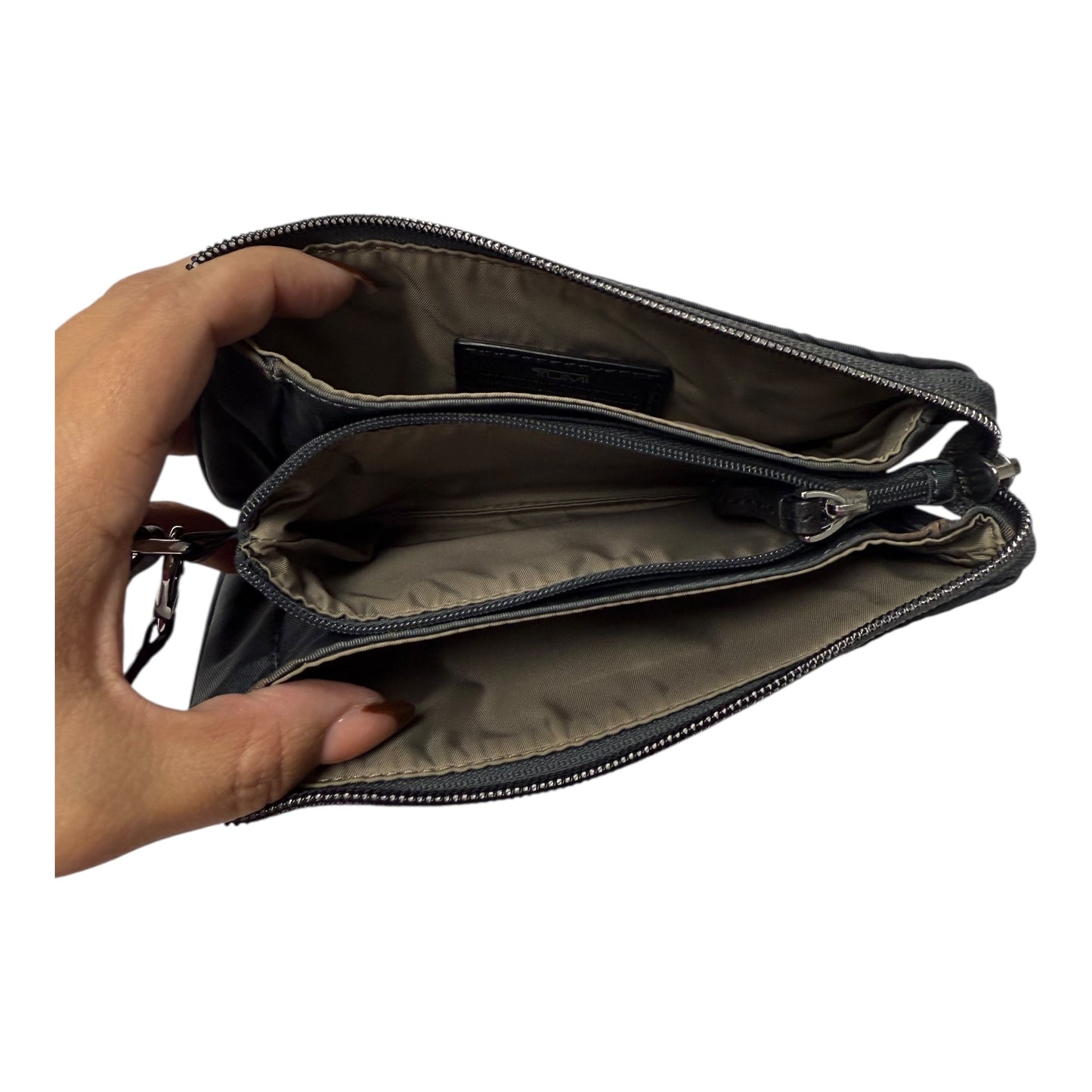 Wristlet Designer By Tumi In Grey, Size:Small