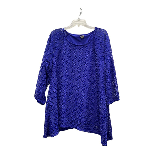 Top Ls By Covington In Blue, Size:2X