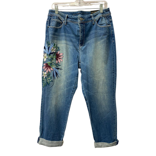 Jeans Cropped By Chicos In Blue, Size:10