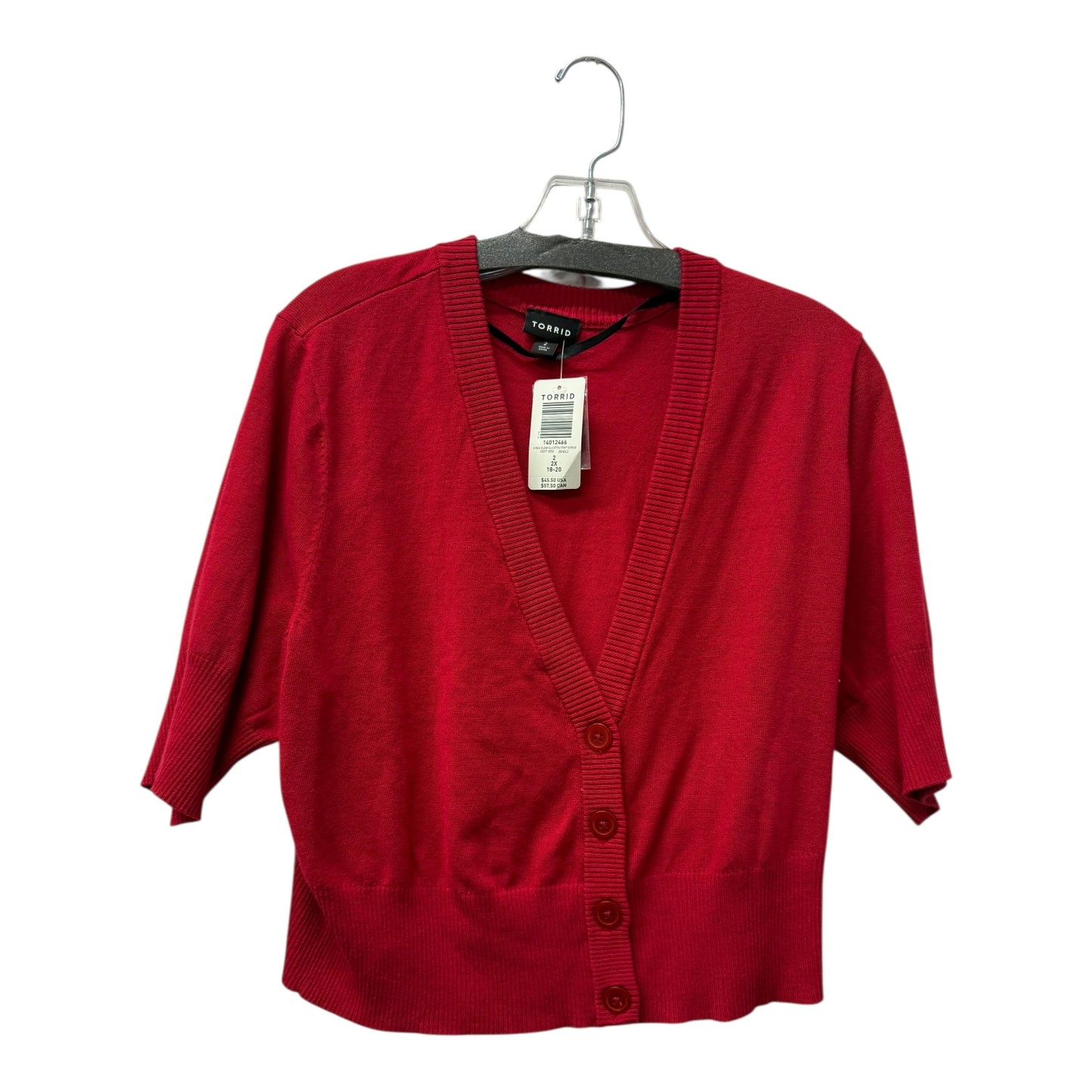Cardigan By Torrid In Red, Size:2X