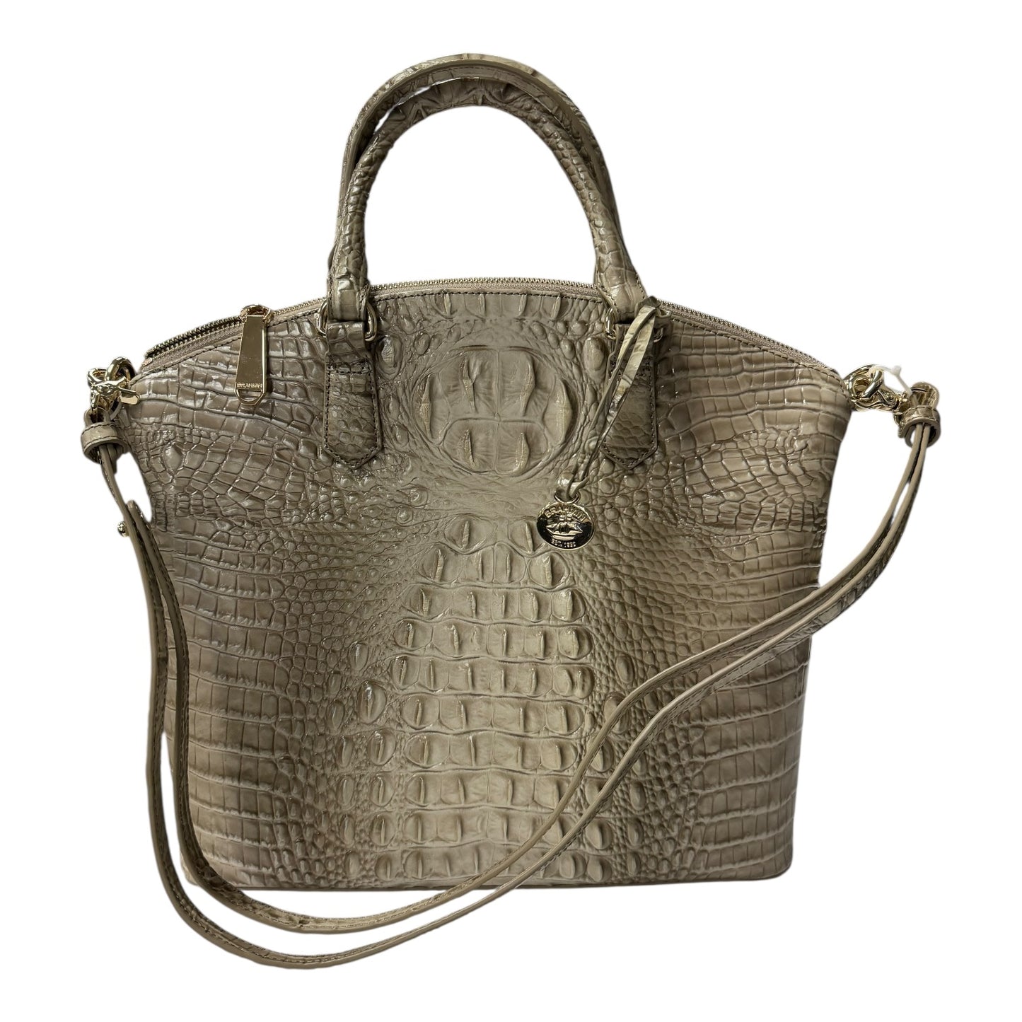 Handbag Designer By Brahmin In Cream, Size:Large