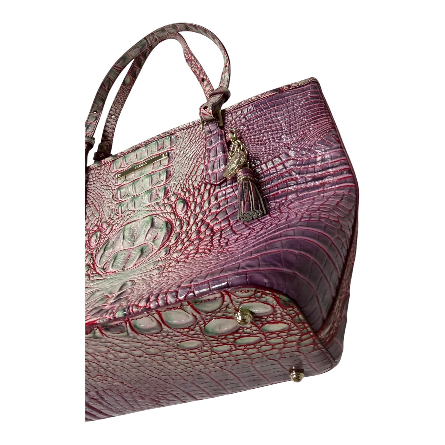 Handbag Designer By Brahmin In Purple, Size:Large