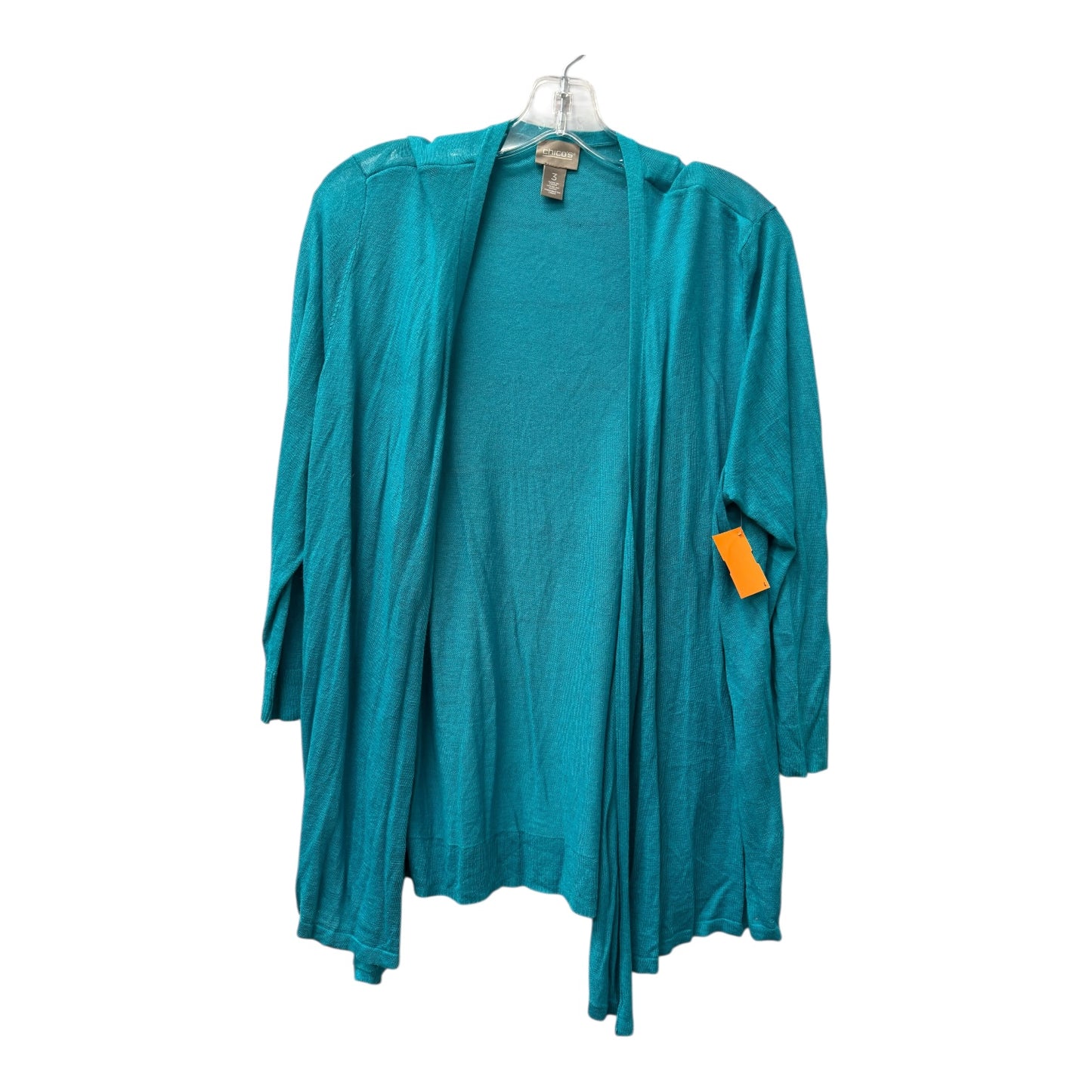 Cardigan By Chicos In Teal, Size:Xl