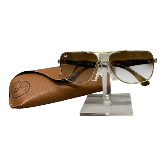Sunglasses Designer By Ray Ban In Gold