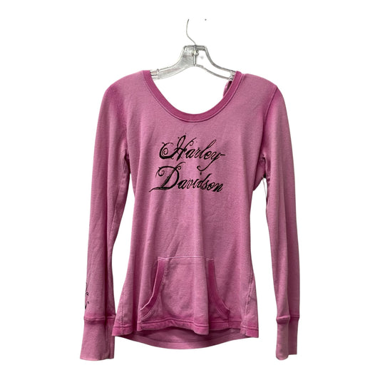 Sweatshirt Hoodie By Harley Davidson In Pink, Size:S