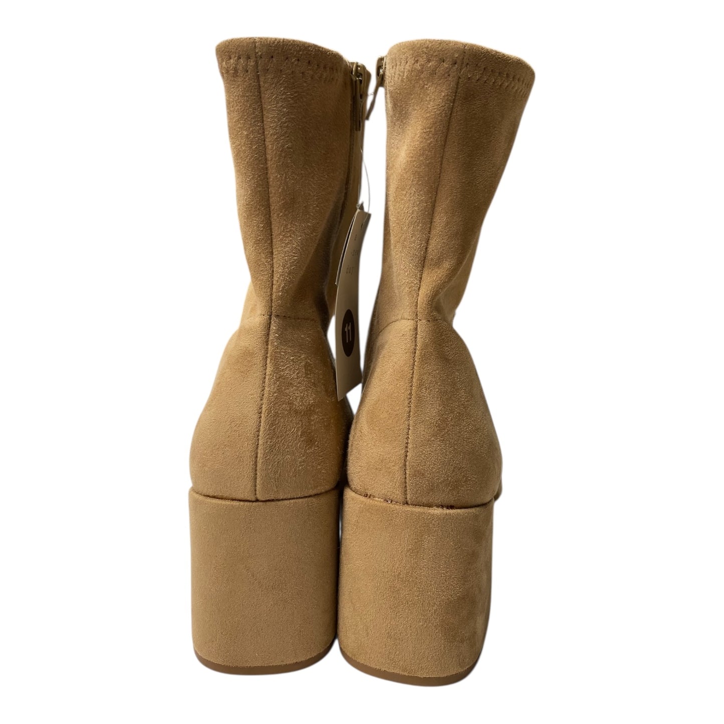 Boots Ankle Heels By A New Day In Tan, Size:11