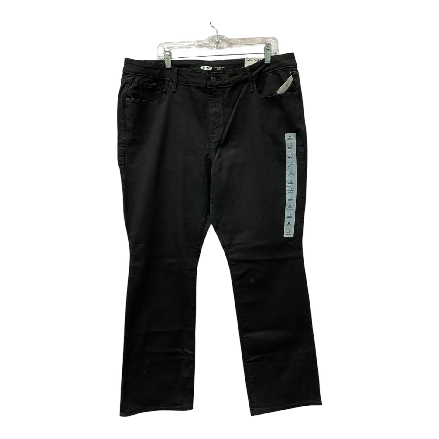 Jeans Boot Cut By Old Navy In Black Denim, Size:18