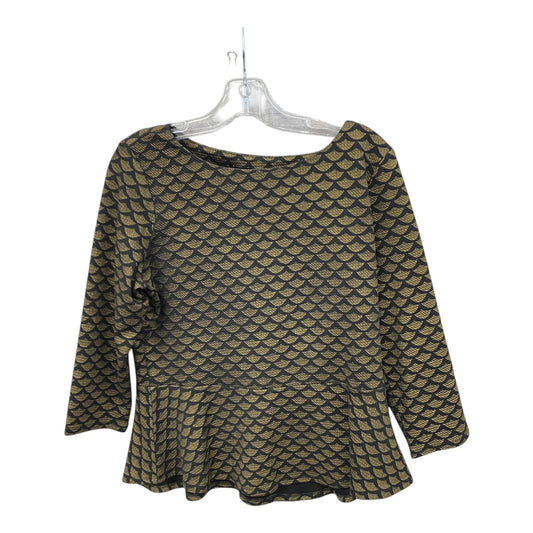 Top Ls By Ivanka Trump In Black & Gold, Size:M