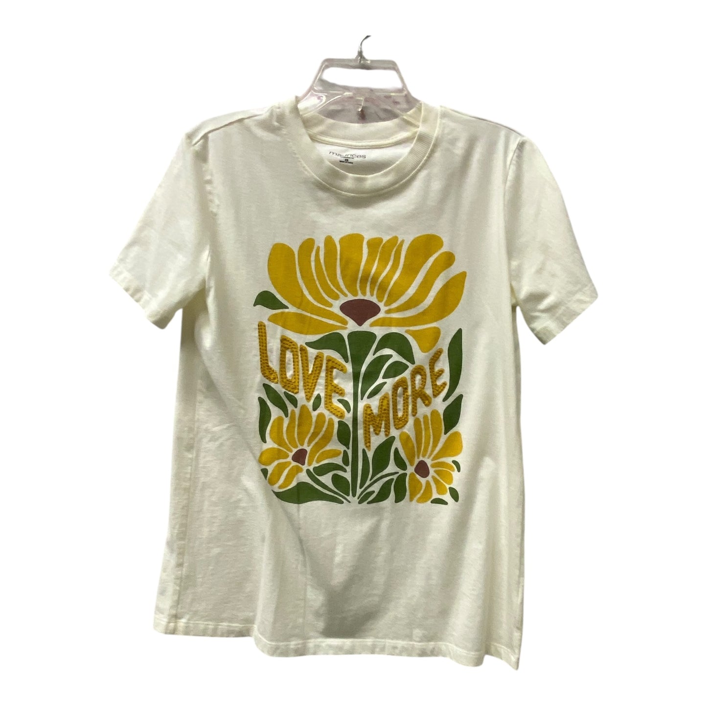 Top Ss Basic By Maurices In Cream, Size:Xs