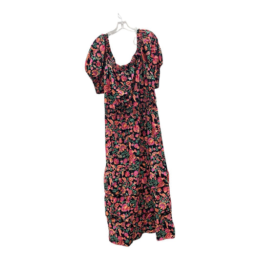 Dress Casual Maxi By Knox Rose In Black & Orange, Size:2X