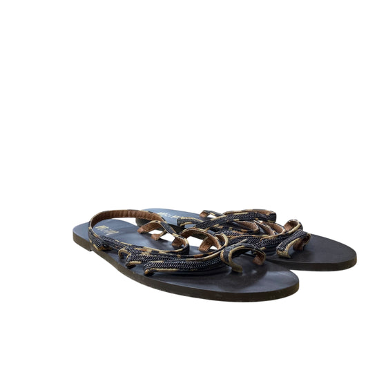 Sandals Flats By mi,I’m In Brown, Size:8.5