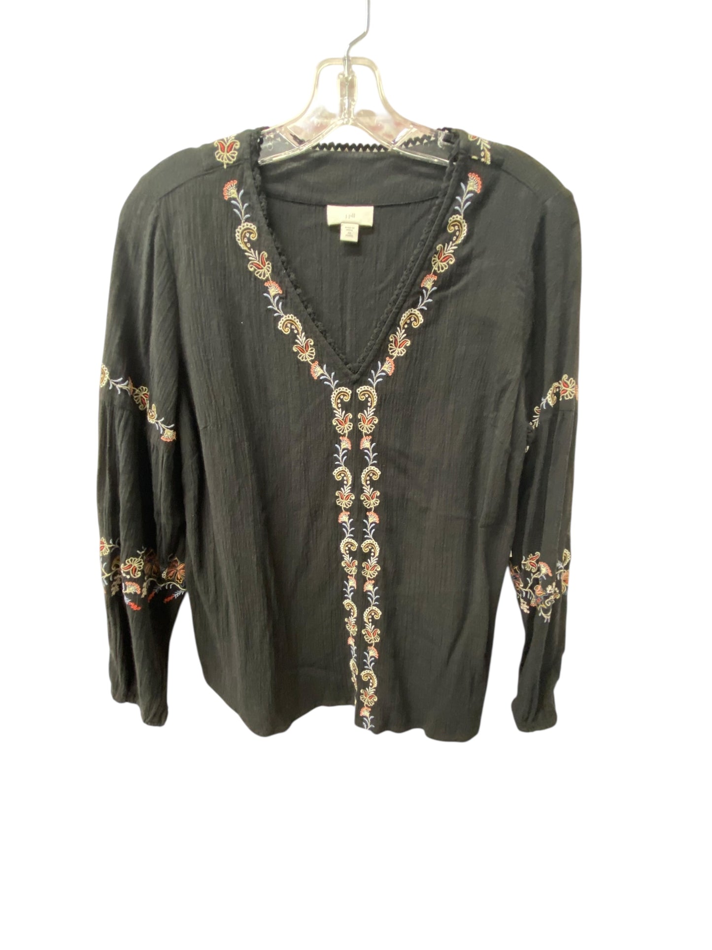 Top Ls By J. Jill In Black, Size:Xsp