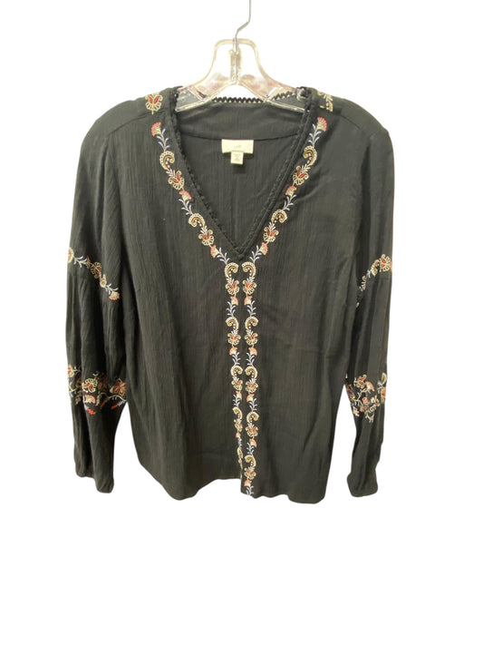 Top Ls By J. Jill In Black, Size:Xsp