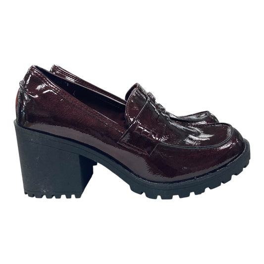 SHOES HEELS BLOCK by    CLOTHES MENTOR In MAROON, Size: 6.5