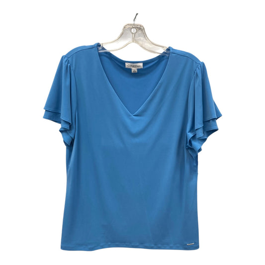 Top Ss By Calvin Klein In Blue, Size:L