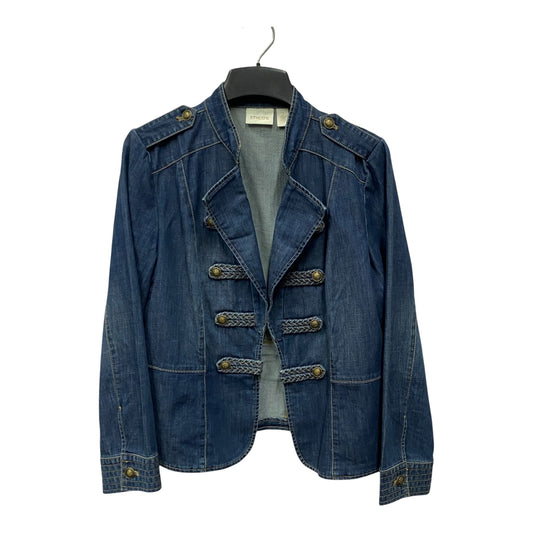 Jacket Denim By Chicos In Blue, Size:L