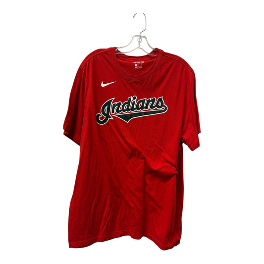 Athletic Top Ss By Nike In Red, Size:Xl