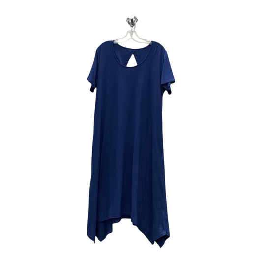 Dress Casual Midi By Cuddl Duds In Blue, Size:Xl