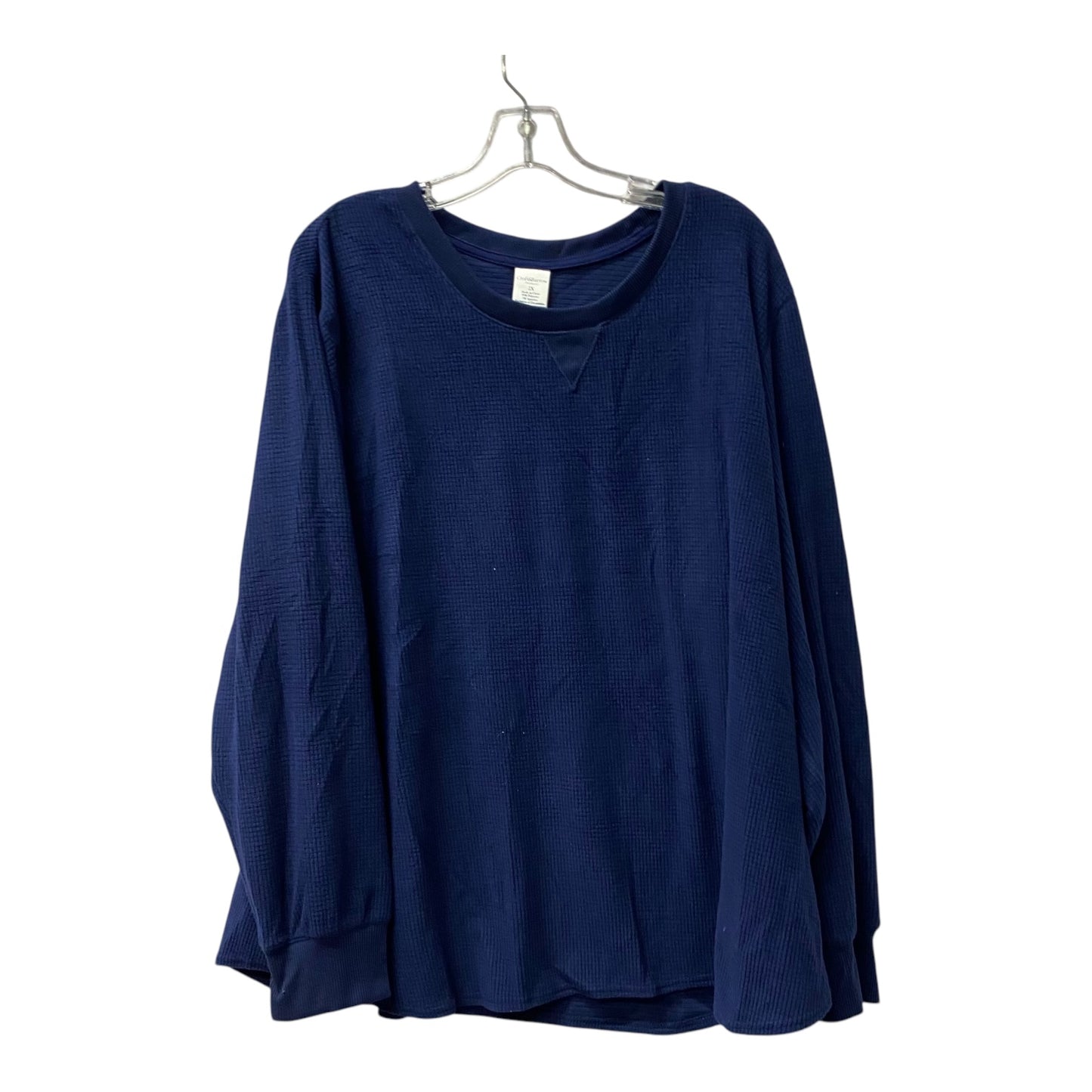 Top Ls Basic By Croft And Barrow In Navy, Size:2X