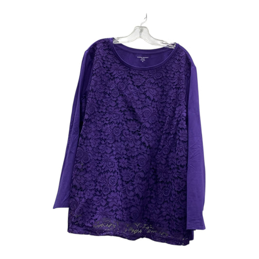 Top Ls By Laura Scott In Blue, Size:2X