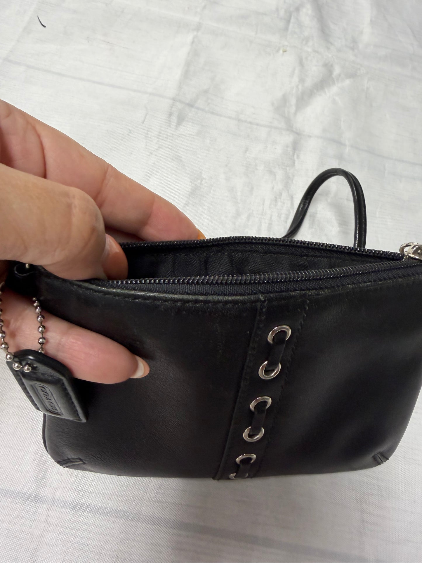 Wristlet Designer By Coach In Black, Size:Small