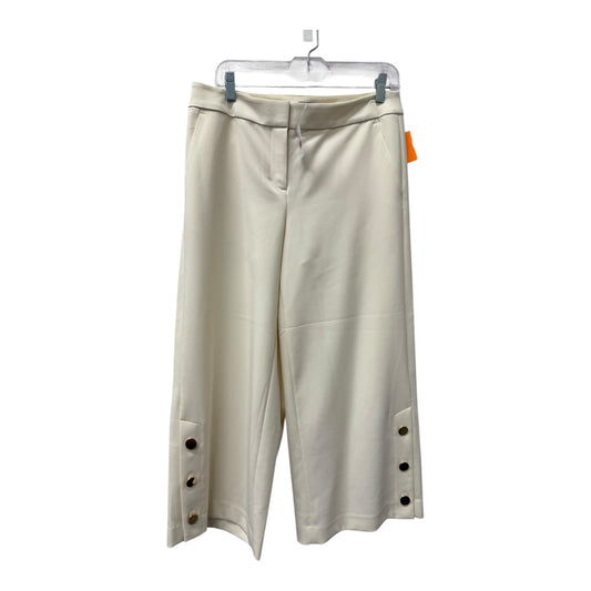 Pants Cropped By Loft In Ivory, Size:4