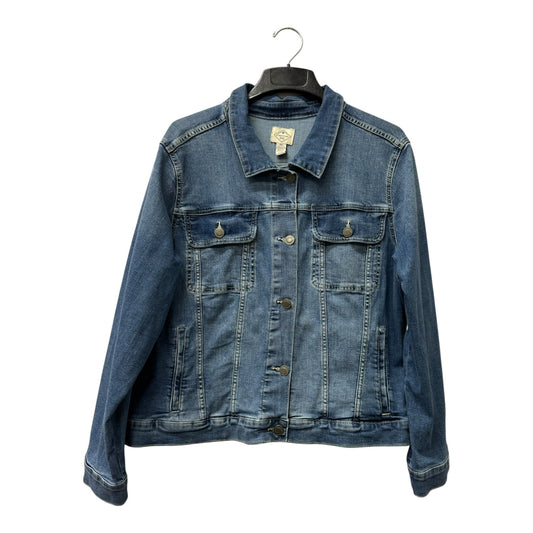 Jacket Denim By St Johns Bay In Blue, Size:1X