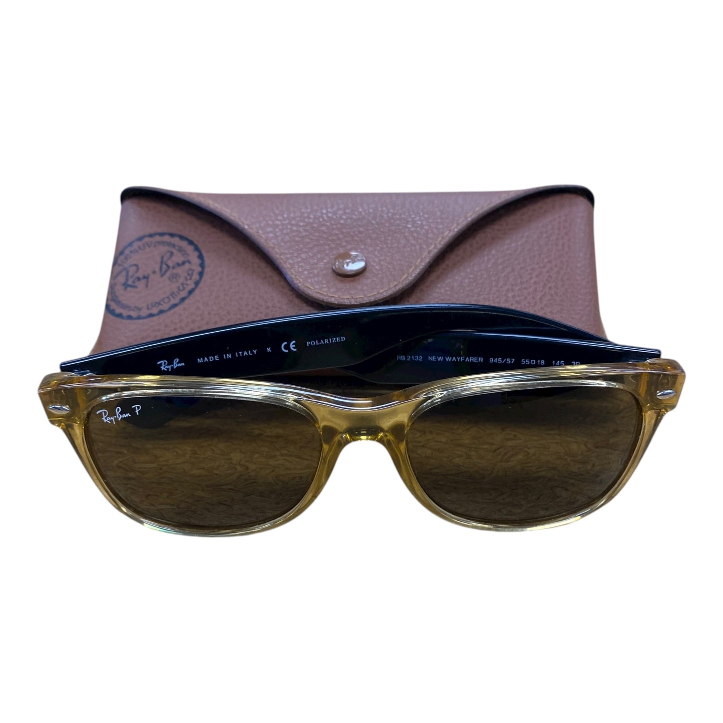 Sunglasses Designer By Ray Ban In Yellow
