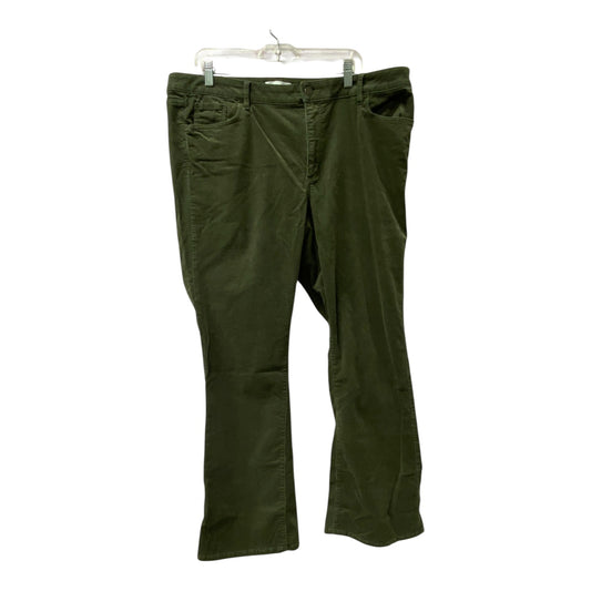 Pants Corduroy By Loft In Green, Size:18