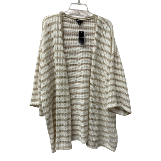 Cardigan By Torrid In Tan & White, Size:2X