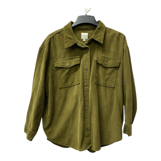 Jacket Shirt By Kensie In Green, Size:L