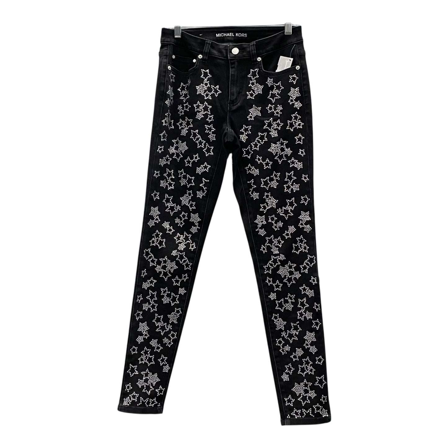 Jeans Skinny By Michael By Michael Kors In Black Denim, Size:2