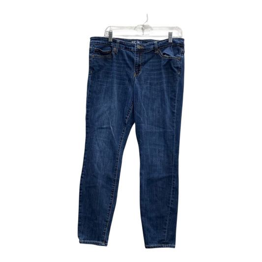 Jeans Skinny By Gap In Blue Denim, Size:12