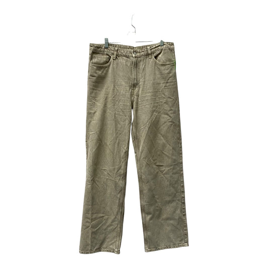 Jeans Wide Leg By H&M In Taupe, Size:14