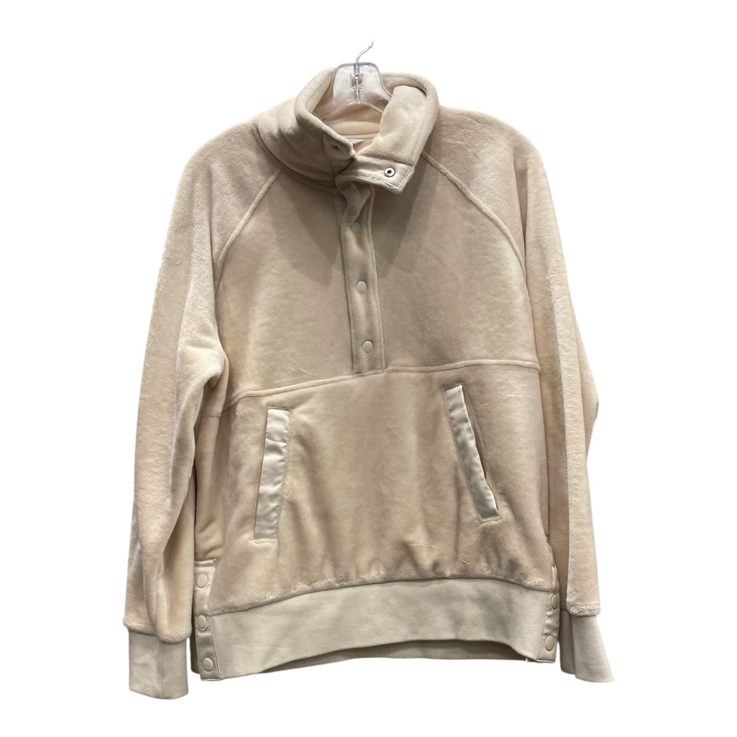 Athletic Sweatshirt Crewneck By Athleta In Cream, Size:Sp