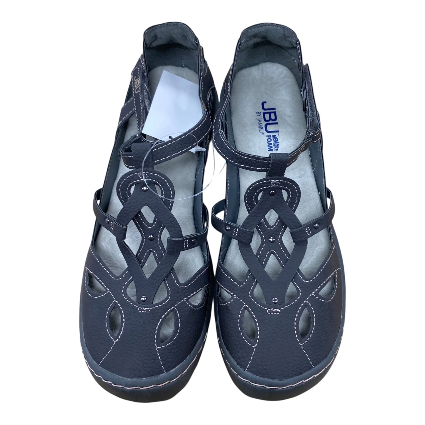 Sandals Flats By Jbu By Jambu In Grey, Size:9