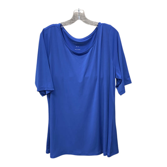 Top Ss By Susan Graver In Blue, Size:Xl