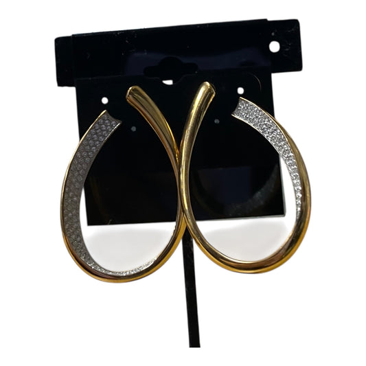 Earrings Designer By Swarovski In Gold