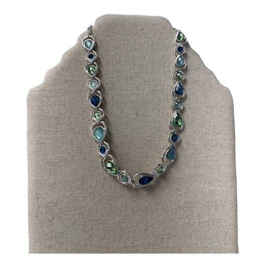 Necklace Statement In Blue & Green