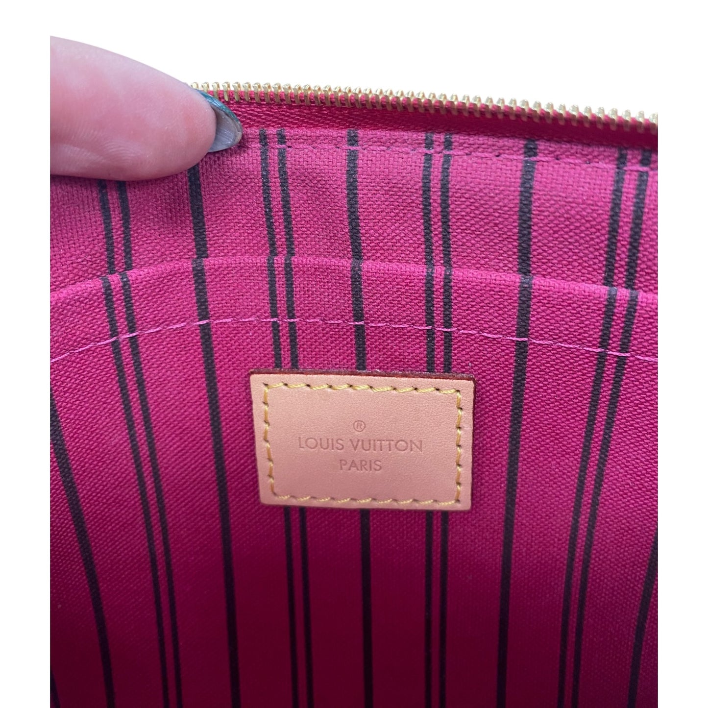 Wristlet Luxury Designer By Louis Vuitton In Brown, Size:Medium