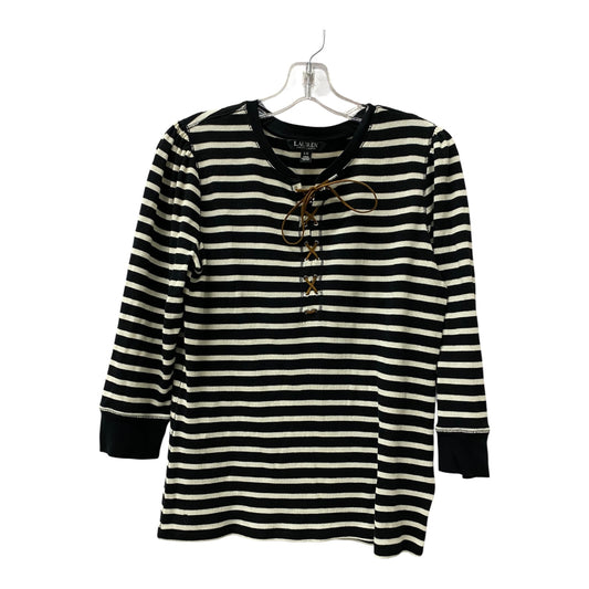 Top Ls By Ralph Lauren Black Label In Black & White, Size:L