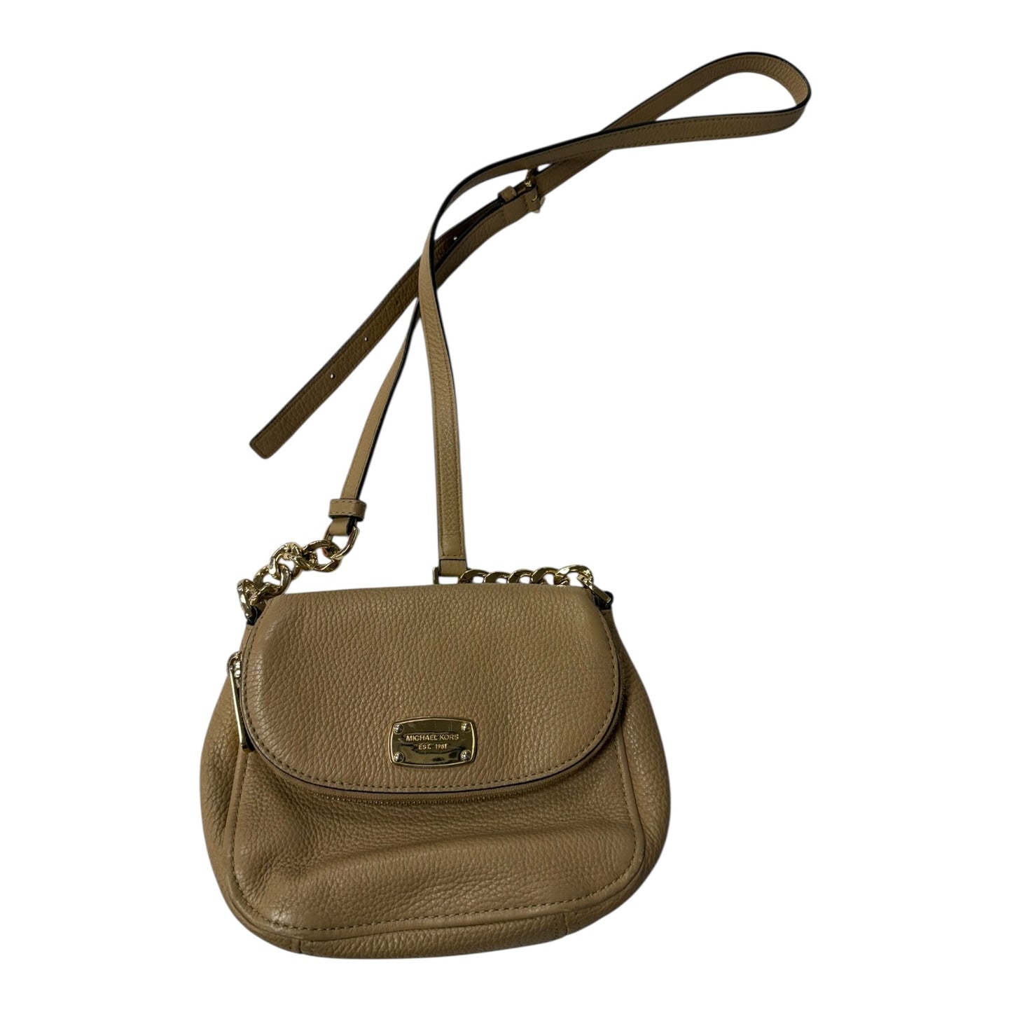 Crossbody Designer By Michael Kors In Cream, Size:Small