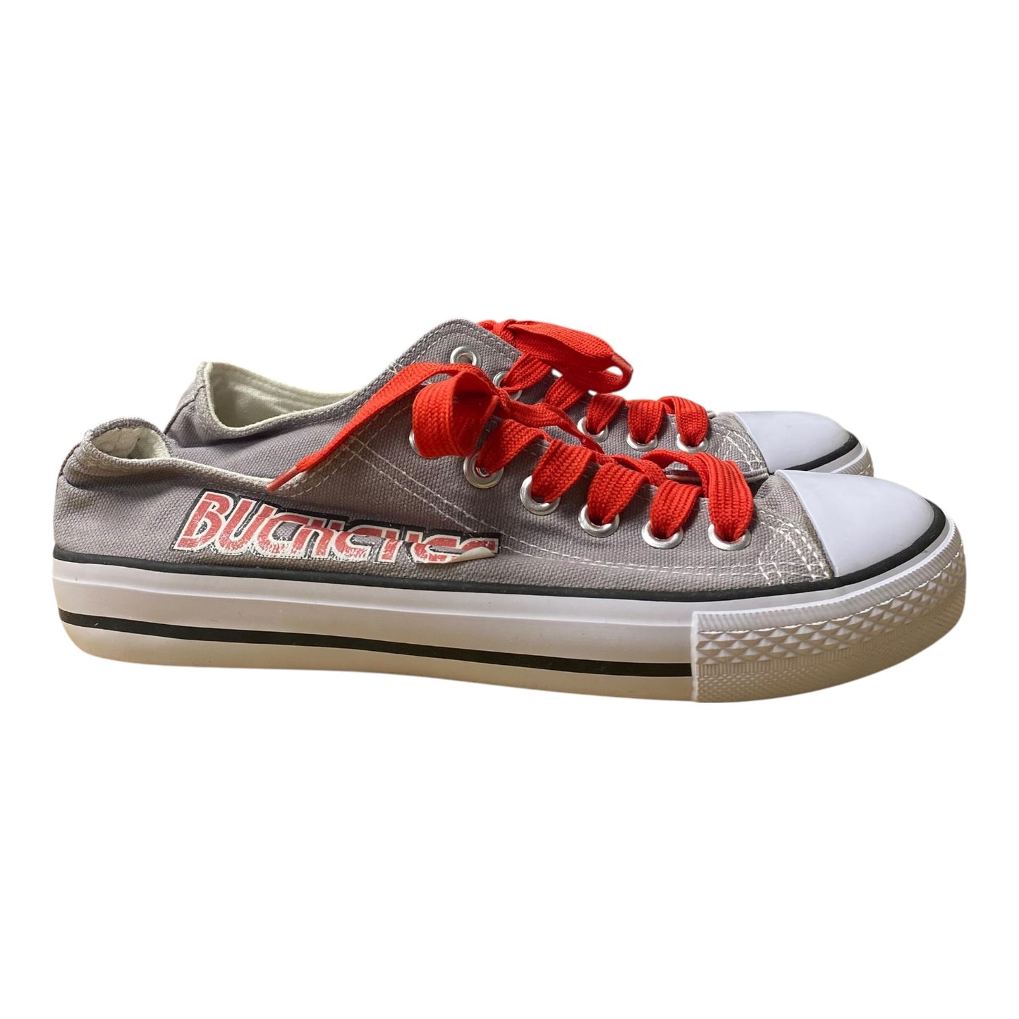 Shoes Athletic By Mengsi In Grey & Red, Size:9