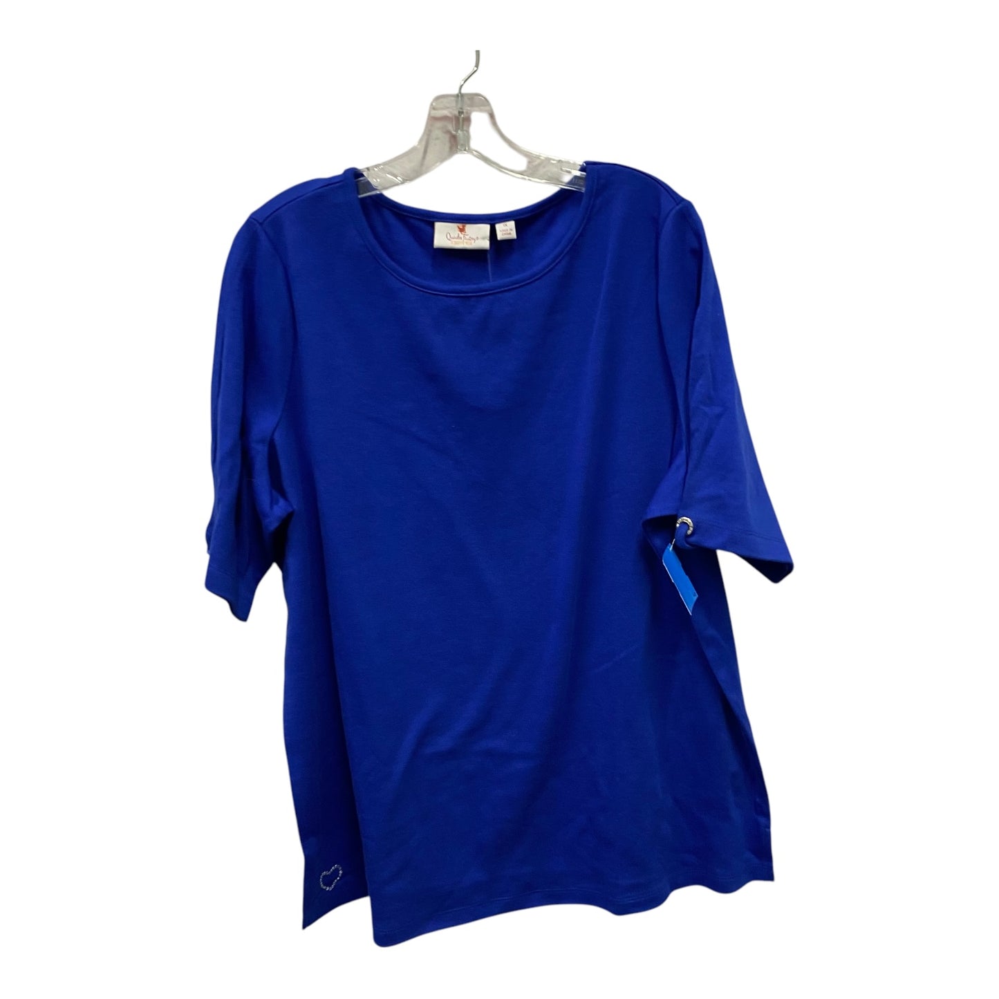 Top Ss Basic By Quaker Factory In Blue, Size:1X