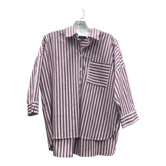Top Ls By J. Jill In Purple & White, Size:Mp