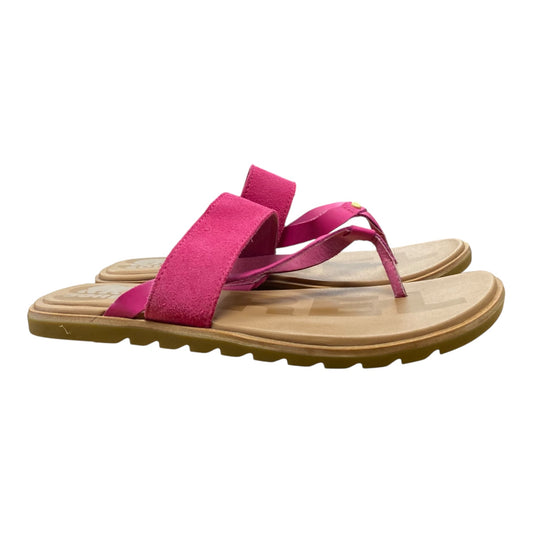 Sandals Flats By Sorel In Pink, Size:8.5