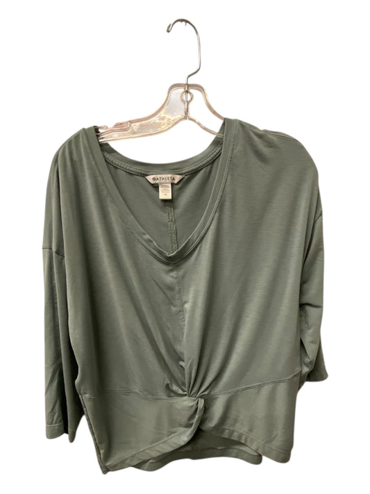 Top 3/4 Sleeve By Athleta In Blue, Size:M