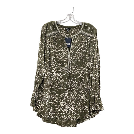 Top Ls By Lucky Brand In Green, Size:2X